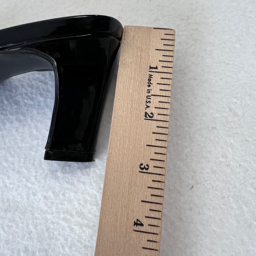 Anne Klein Nala Sandals Womens 8.5 Black 3" Block Heel Slide iflex Buckle - Picture 8 of 8